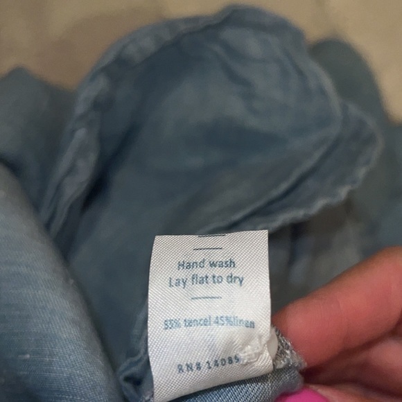 Marine Layer Rebecca Popover Tencel & Linen Blend Short Sleeve Dress - Picture 6 of 11